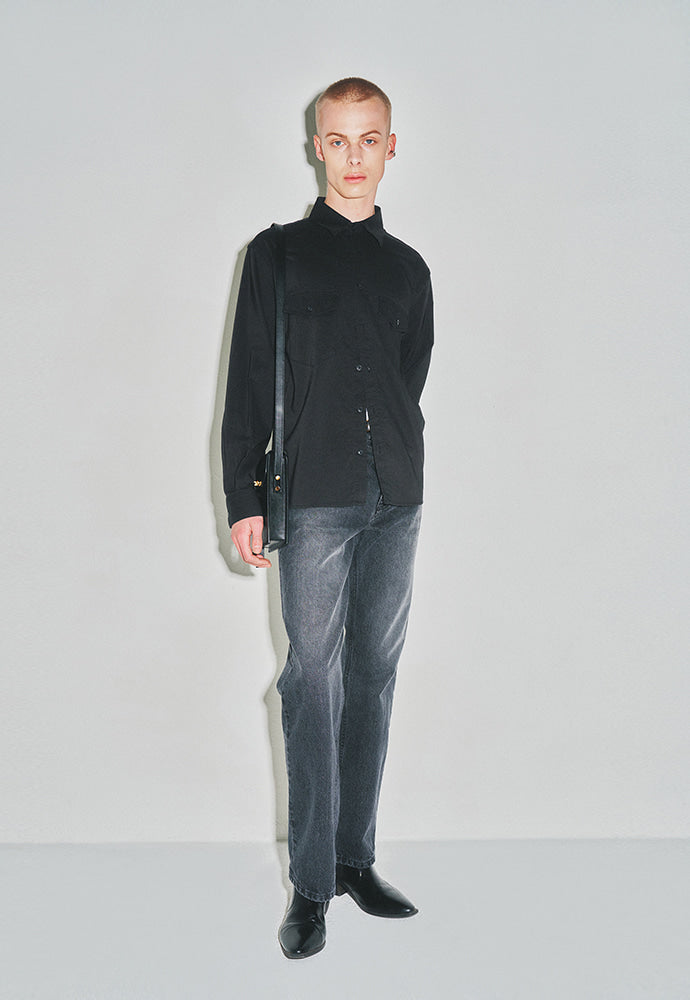 Tonywack - Soft Brushed C/R Western Shirt (Midnight Black) product image 1 | TRAB K-Fashion Australia