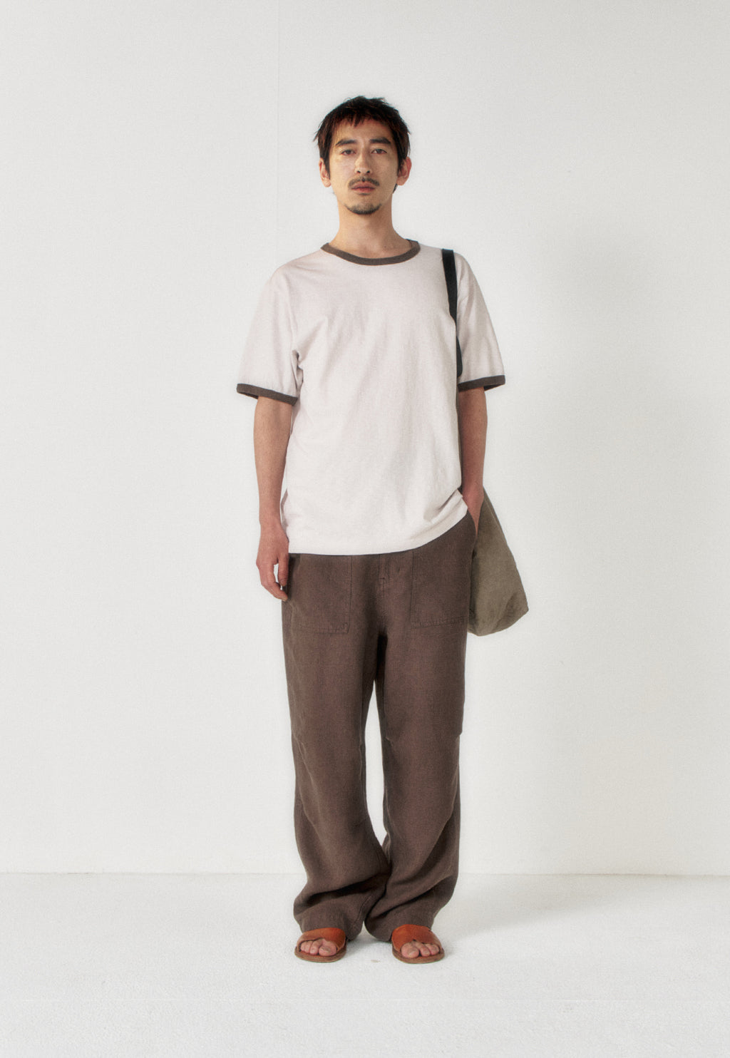 Art if acts - Linen Peddler Bag (Taupe) product image 2 | TRAB K-Fashion Australia