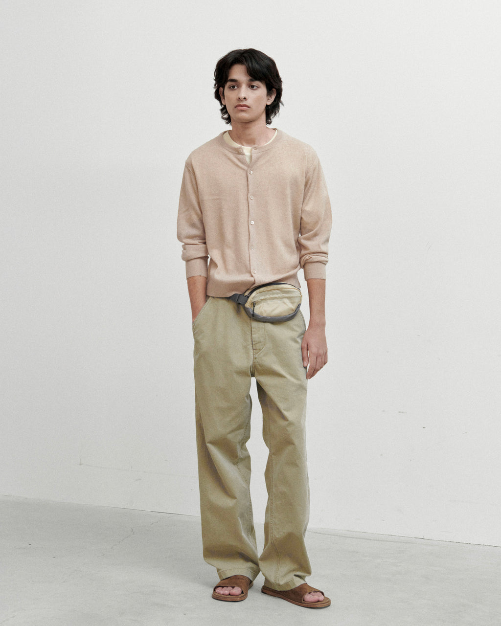 Brownyard - Soft Round Cardigan (Beige) product image 1 | TRAB K-Fashion Australia