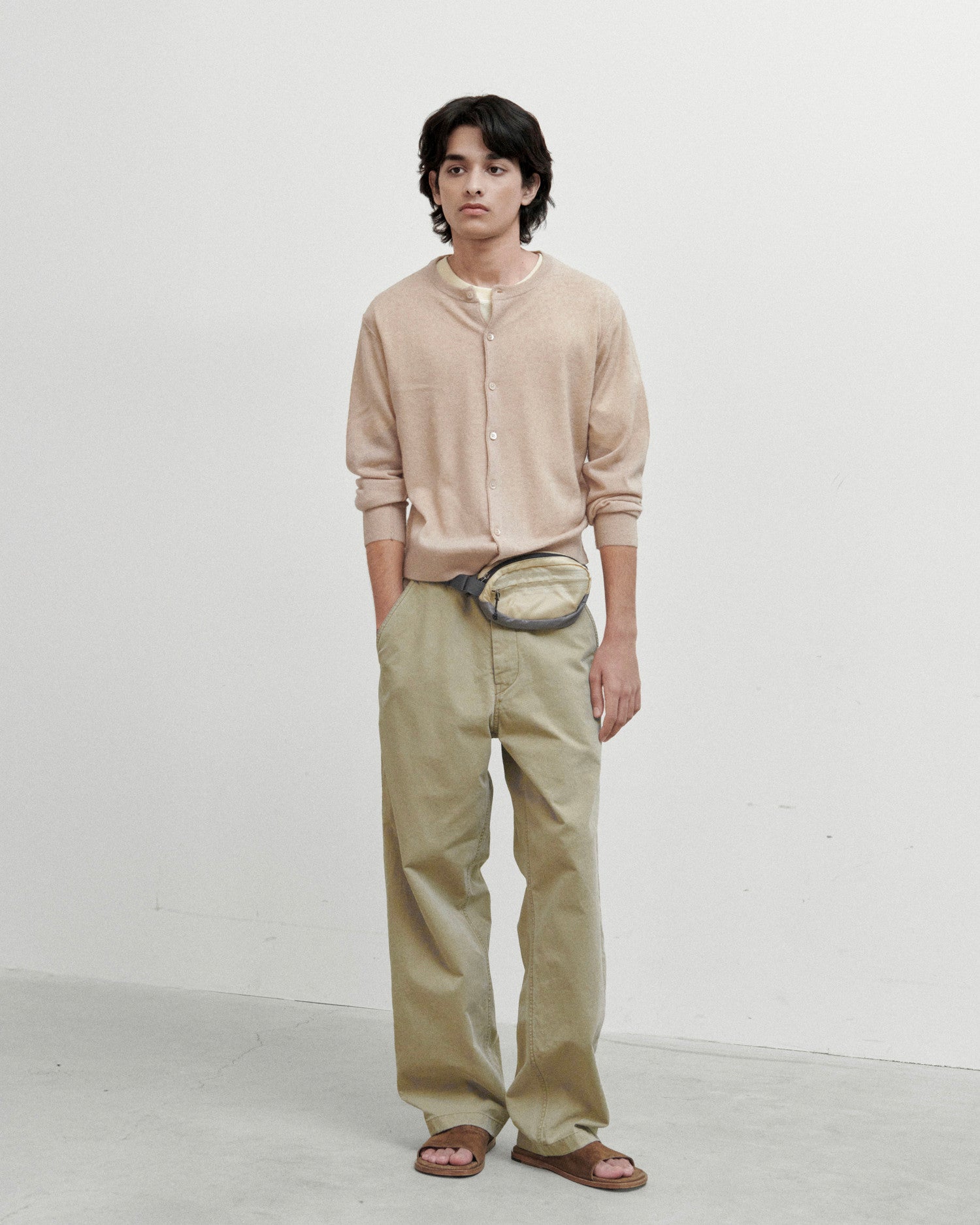 Brownyard - Soft Round Cardigan (Beige) product image 1 | TRAB K-Fashion Australia