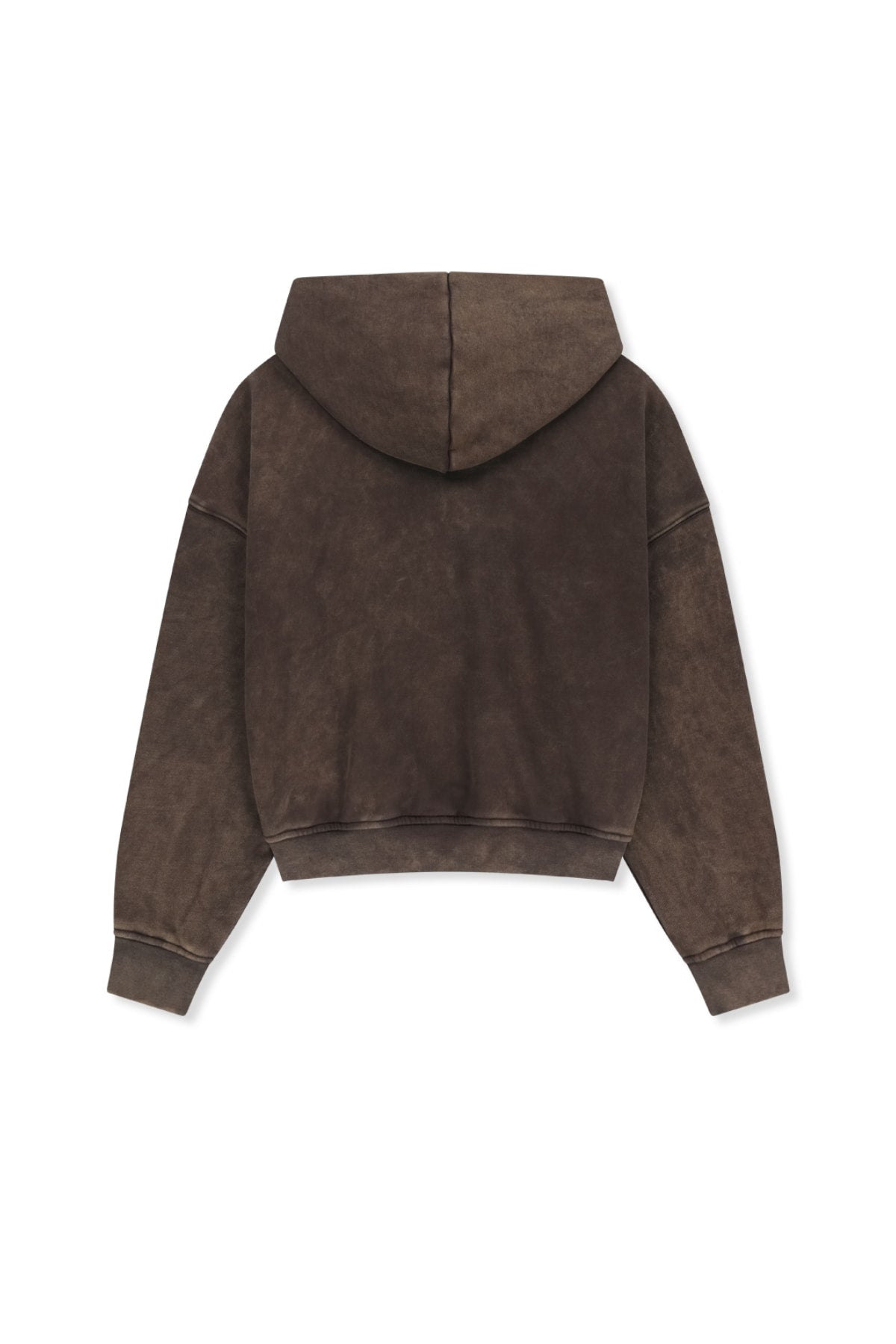 Matin Kim - Washed Calligraphy Logo Hoody Top (Brown) product image 2 | TRAB K-Fashion Australia