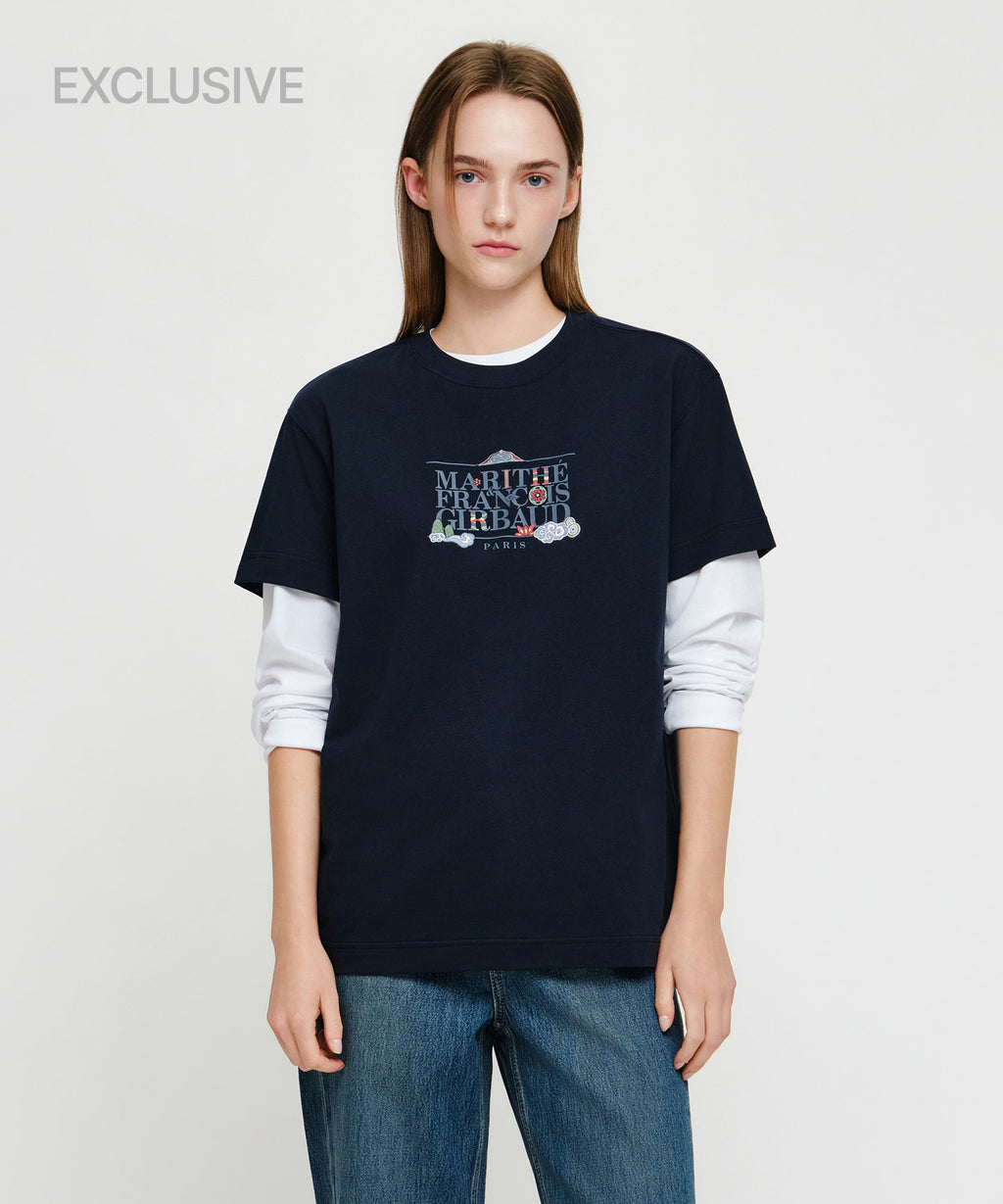 Marithe & Francois Girbaud - Seoul Exclusive Classic Logo Tee (Navy) product image 1 | TRAB K-Fashion Australia