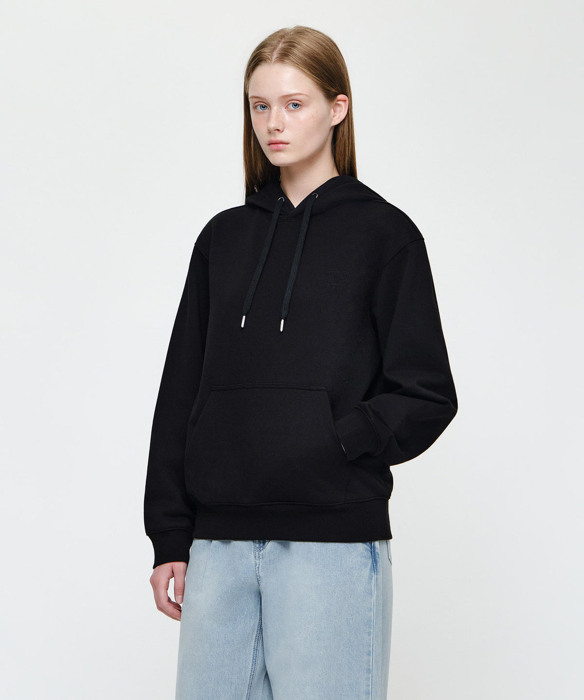 Marithe & Francois Girbaud - Small Classic Logo Embroidery Hoodie (Black) product image 2 | TRAB K-Fashion Australia