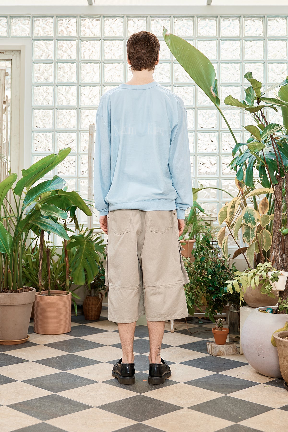 Matin Kim - Back Logo See Through Cardigan (Sky) product image 7 | TRAB K-Fashion Australia