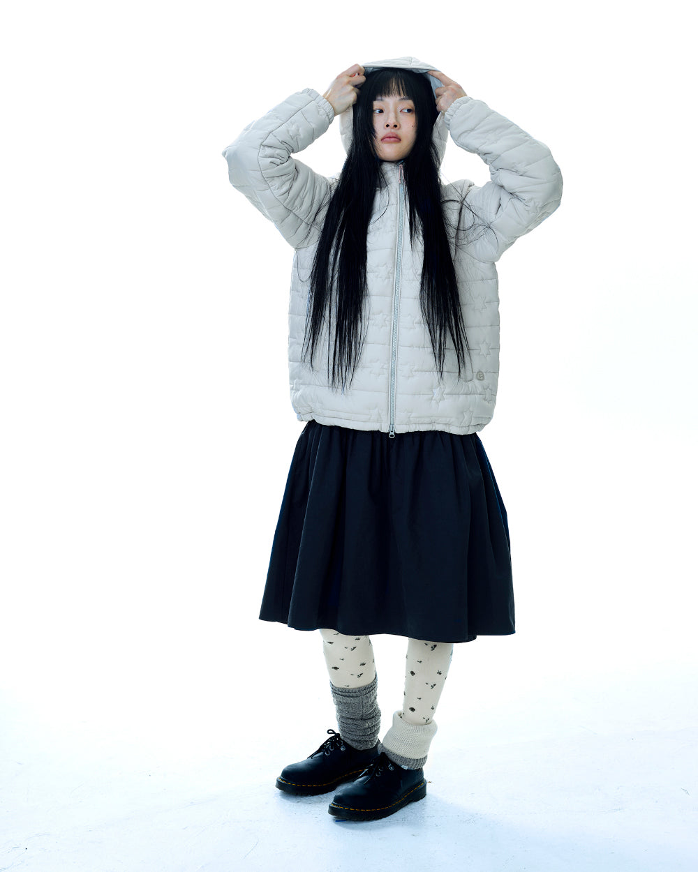 Coyseio - Fluffy Light Padded Jacket (Ivory) product image 8 | TRAB K-Fashion Australia