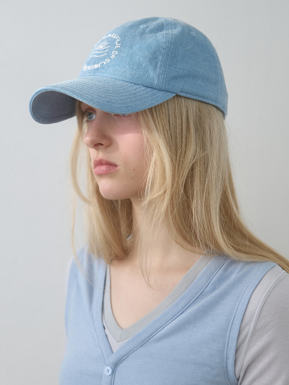 Kijun - Sunburn Cap (Sky Blue) product image 2 | TRAB K-Fashion Australia