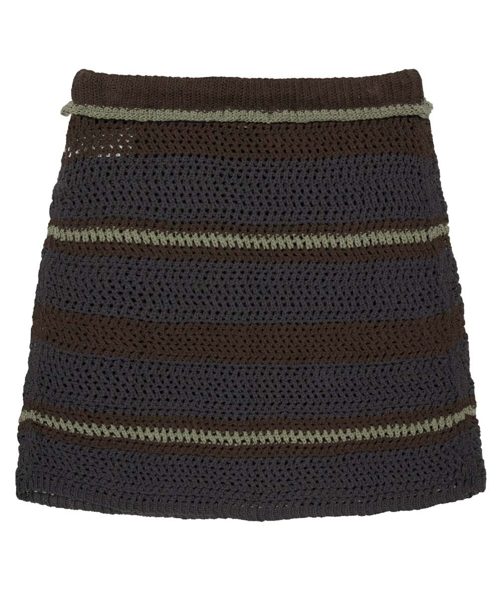 Coyseio - Stripe Layered Knit Skirt (Brown) product image 12 | TRAB K-Fashion Australia