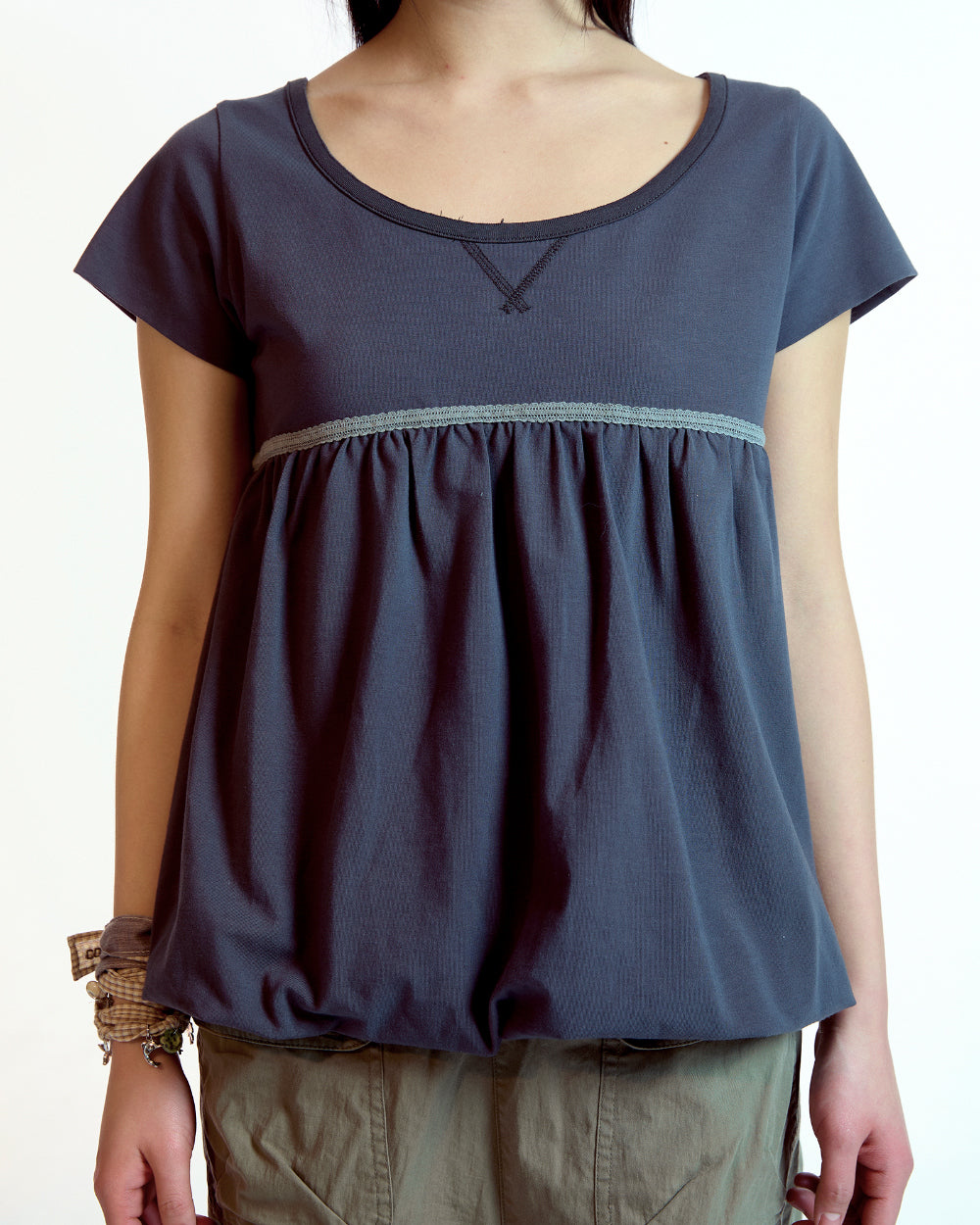 Coyseio - Lace Balloon T-Shirt (Dark Grey) product image 7 | TRAB K-Fashion Australia