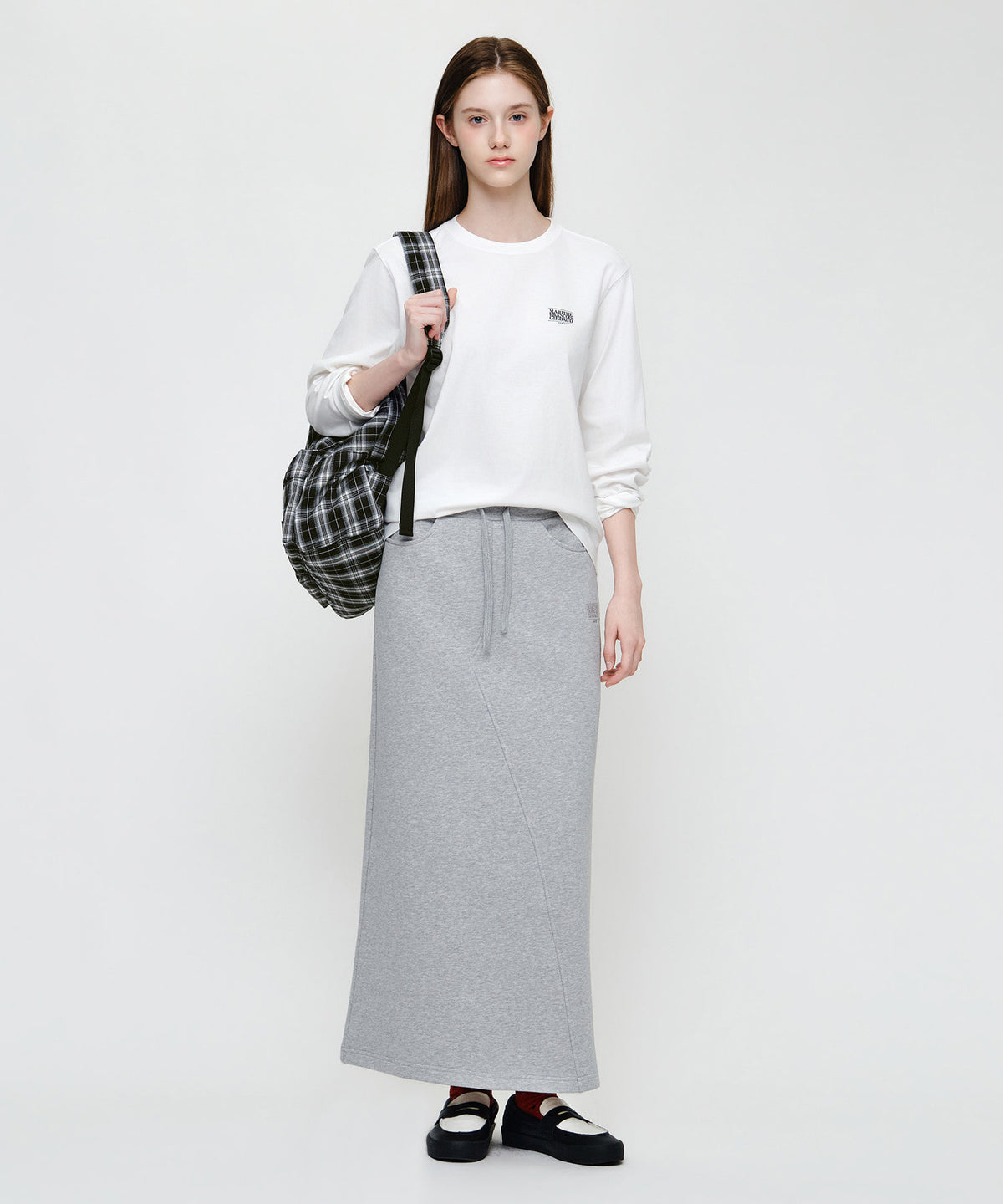 Marithe & Francois Girbaud - Small Classic Logo Long Sleeve Tee (White) product image 4 | TRAB K-Fashion Australia