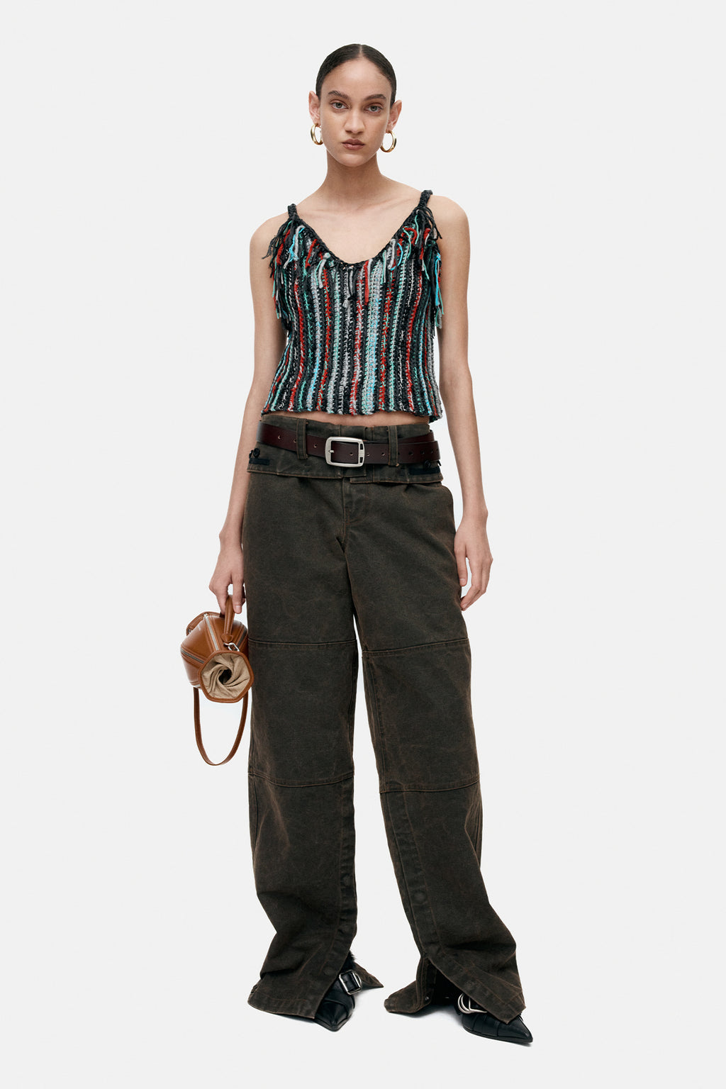 Andersson Bell - Peytona Fringed Hand Knitted Top (Multi) product image 2 | TRAB K-Fashion Australia