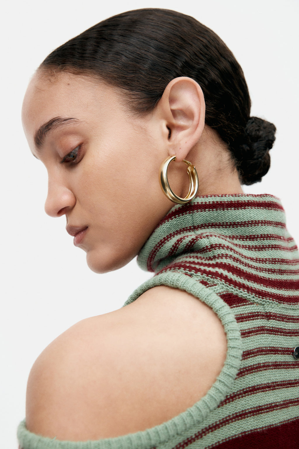 Andersson Bell - Elodie Multi Stripe Cut-Out Top (Green) product image 5 | TRAB K-Fashion Australia