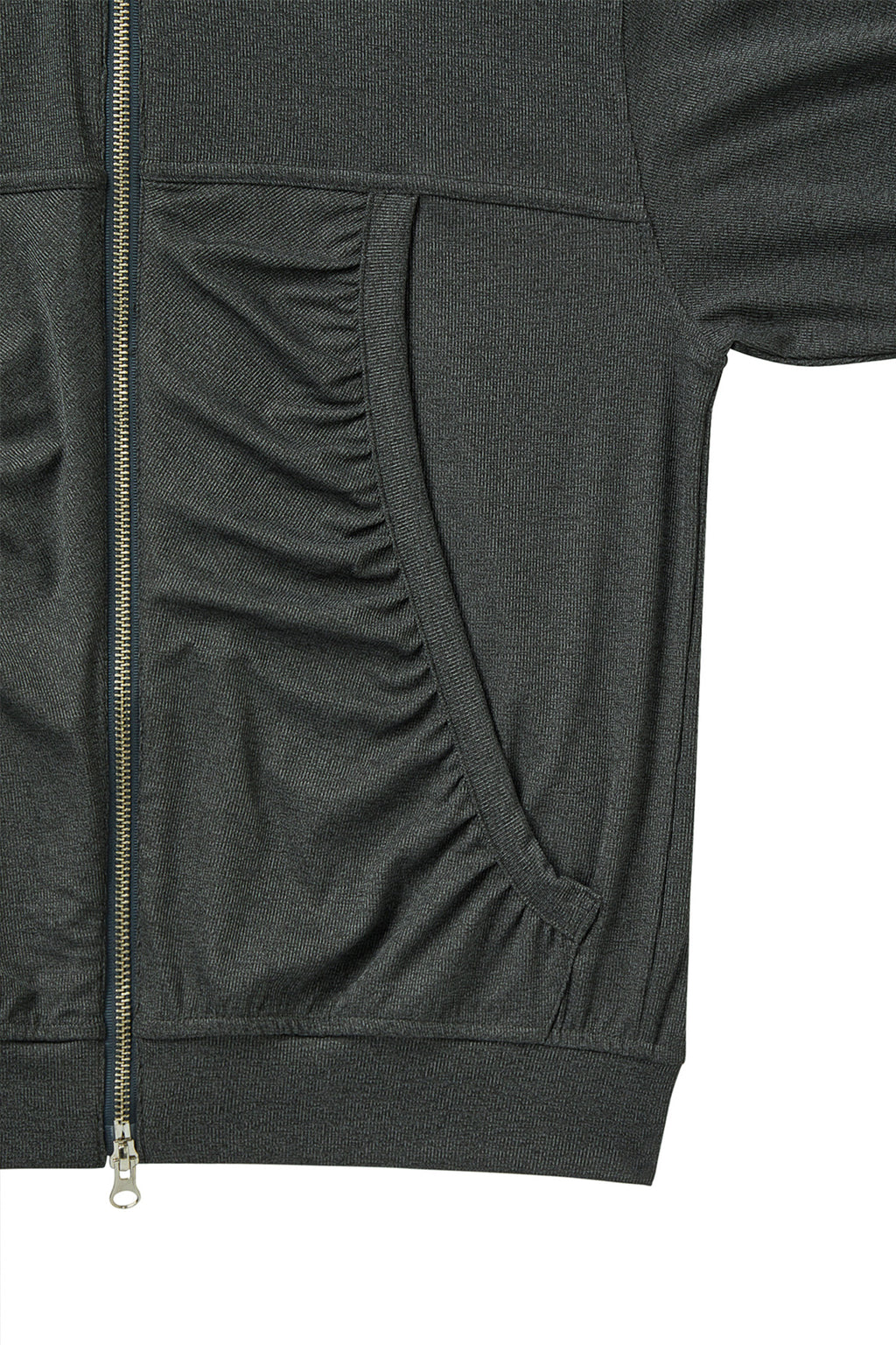 Deinet - Shirring Hood Zip Up (Dark Grey) product image 4 | TRAB K-Fashion Australia