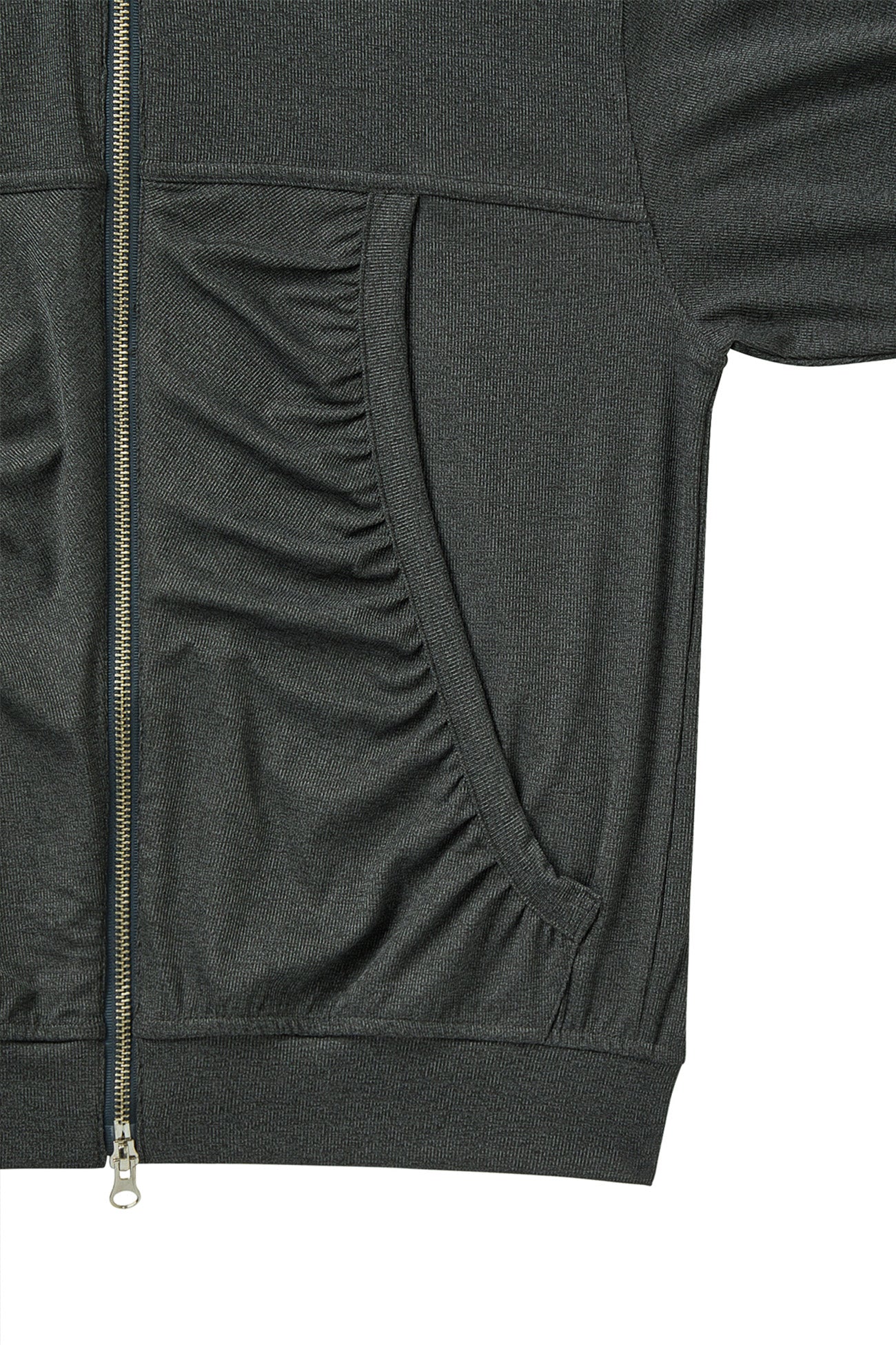 Deinet - Shirring Hood Zip Up (Dark Grey) product image 4 | TRAB K-Fashion Australia
