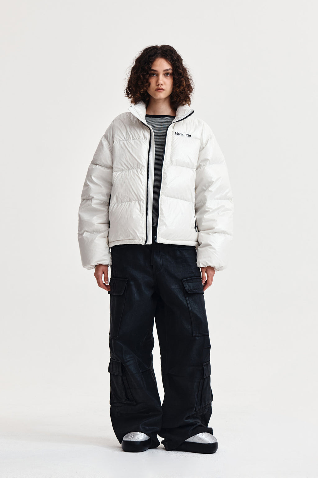 Matin Kim - Small Logo Volume Down Jumper (Ivory) product image 8 | TRAB K-Fashion Australia