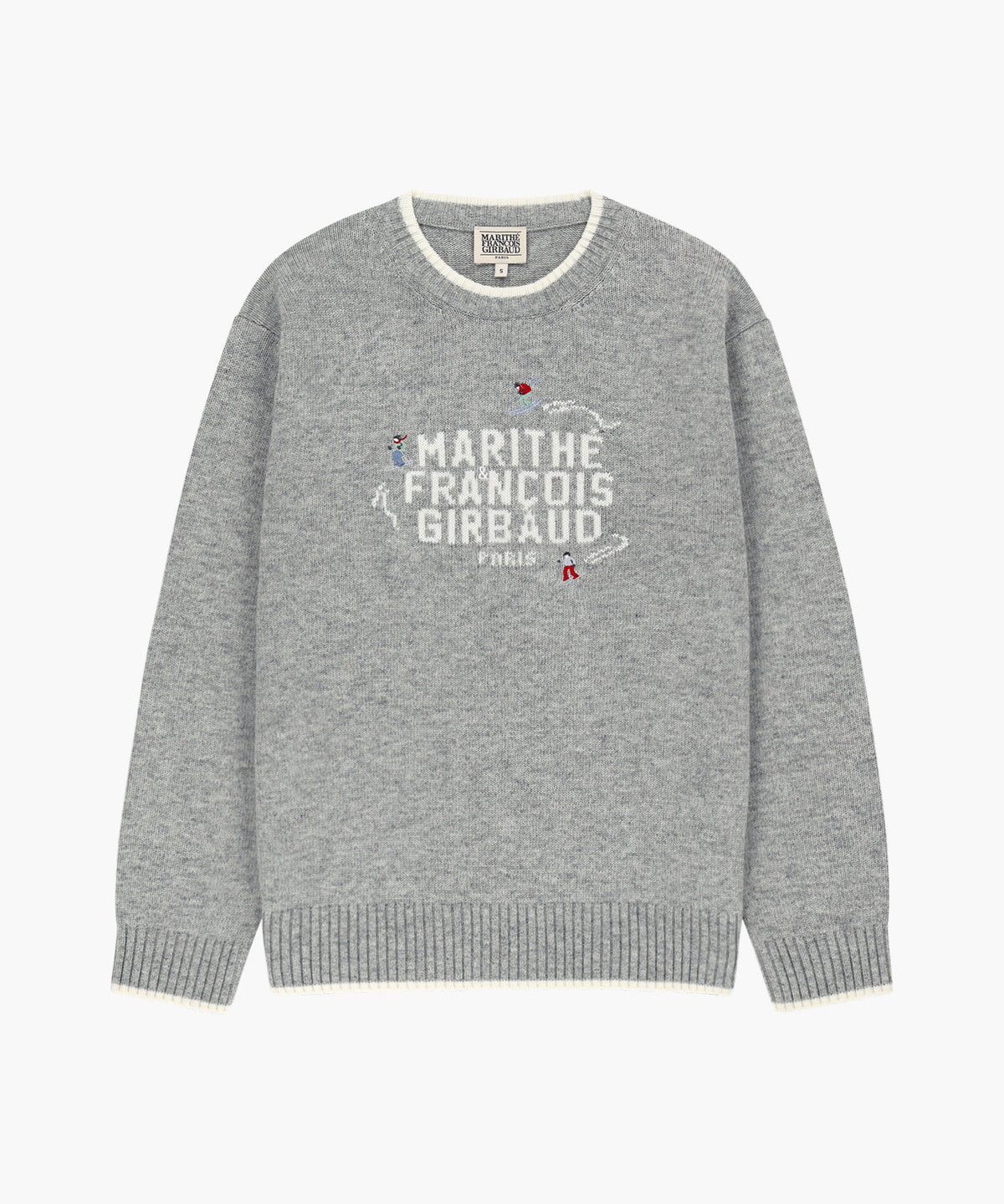 Marithe & Francois Girbaud - Alpes Classic Logo Knit Pullover (Melange Gray) product image 5 | TRAB K-Fashion Australia