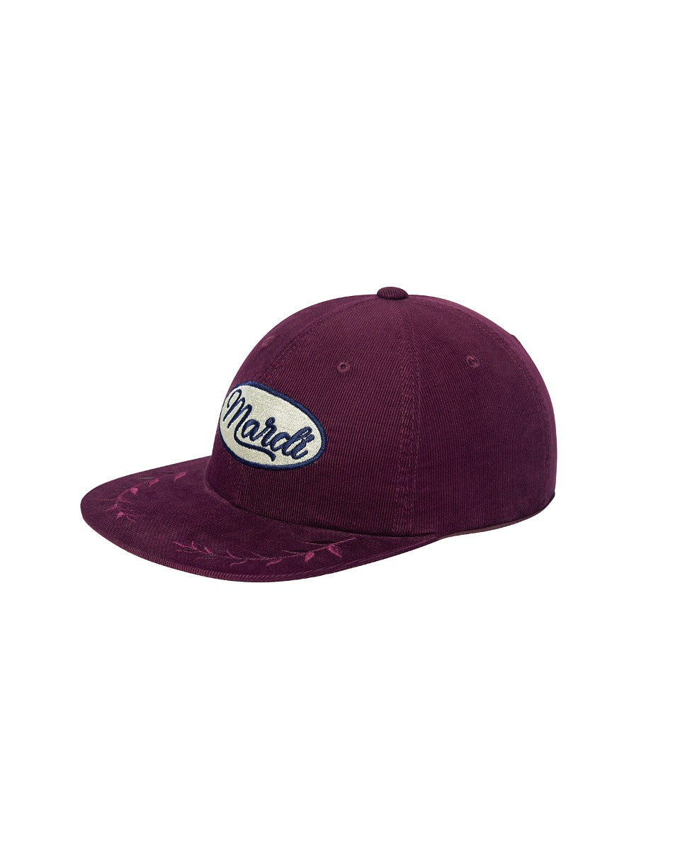 Mardi Mercredi - Corduroy Cap Mardi Vintage Logo (Burgundy) product image 1 | TRAB K-Fashion Australia