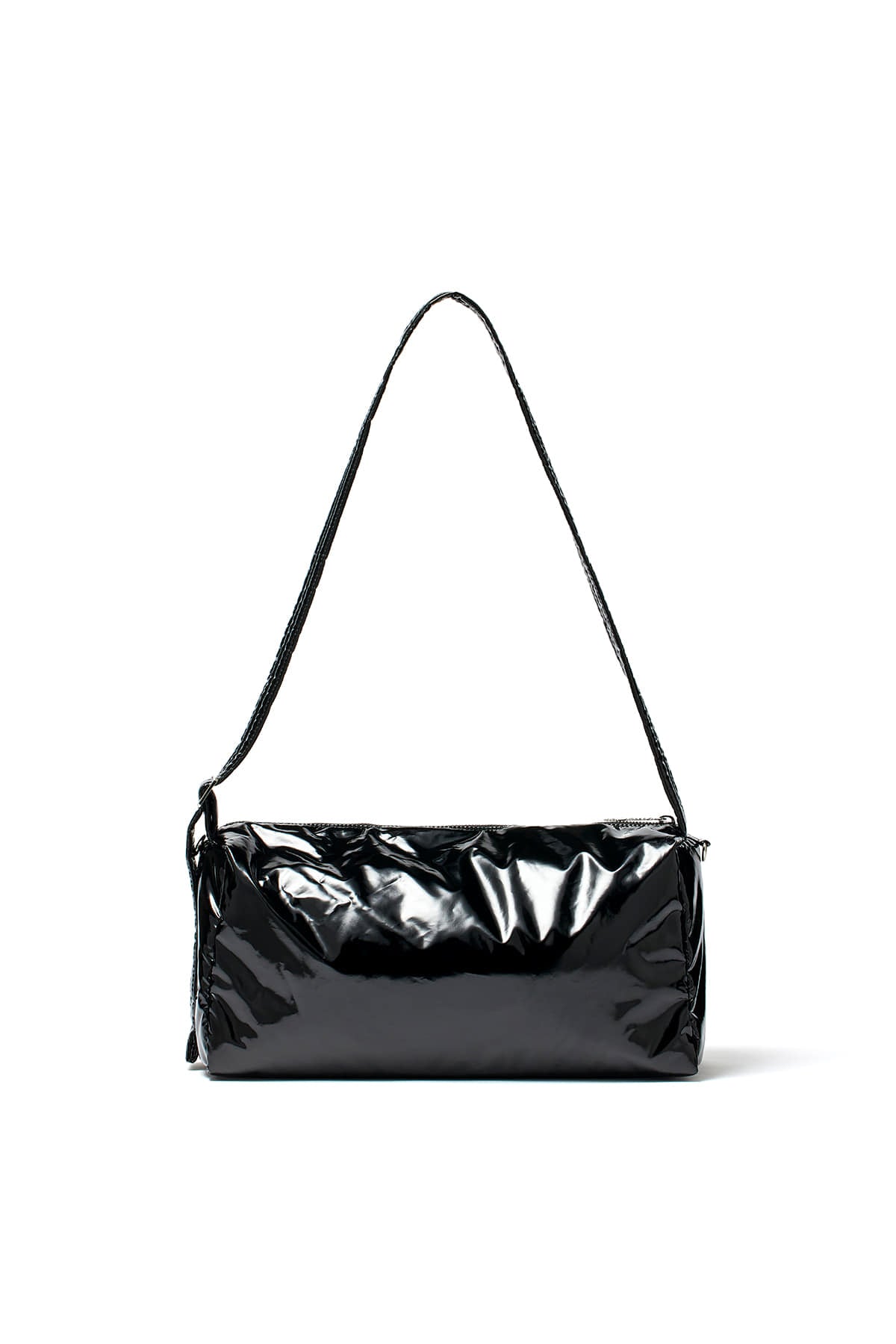 Matin Kim - Glossy Logo Stitch Cross Bag (Black) product image 2 | TRAB K-Fashion Australia