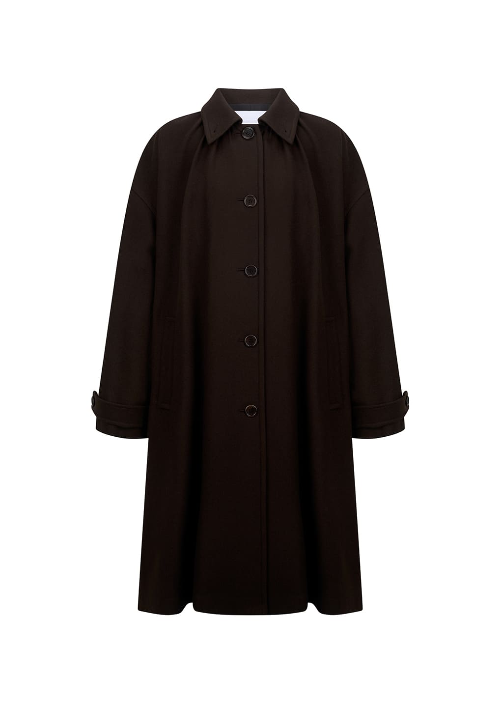 Amomento - shirring coat (Brown) product image 10 | TRAB K-Fashion Australia