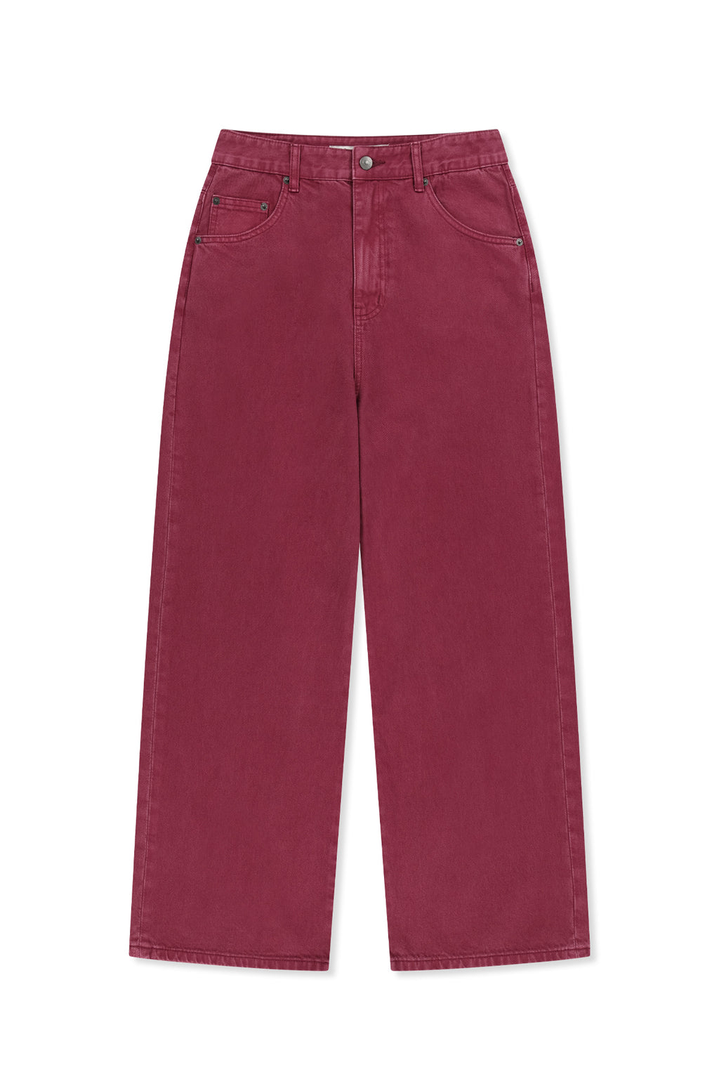 Matin Kim - Matin Waist Logo Wide Denim Pants (Purple) product image 1 | TRAB K-Fashion Australia