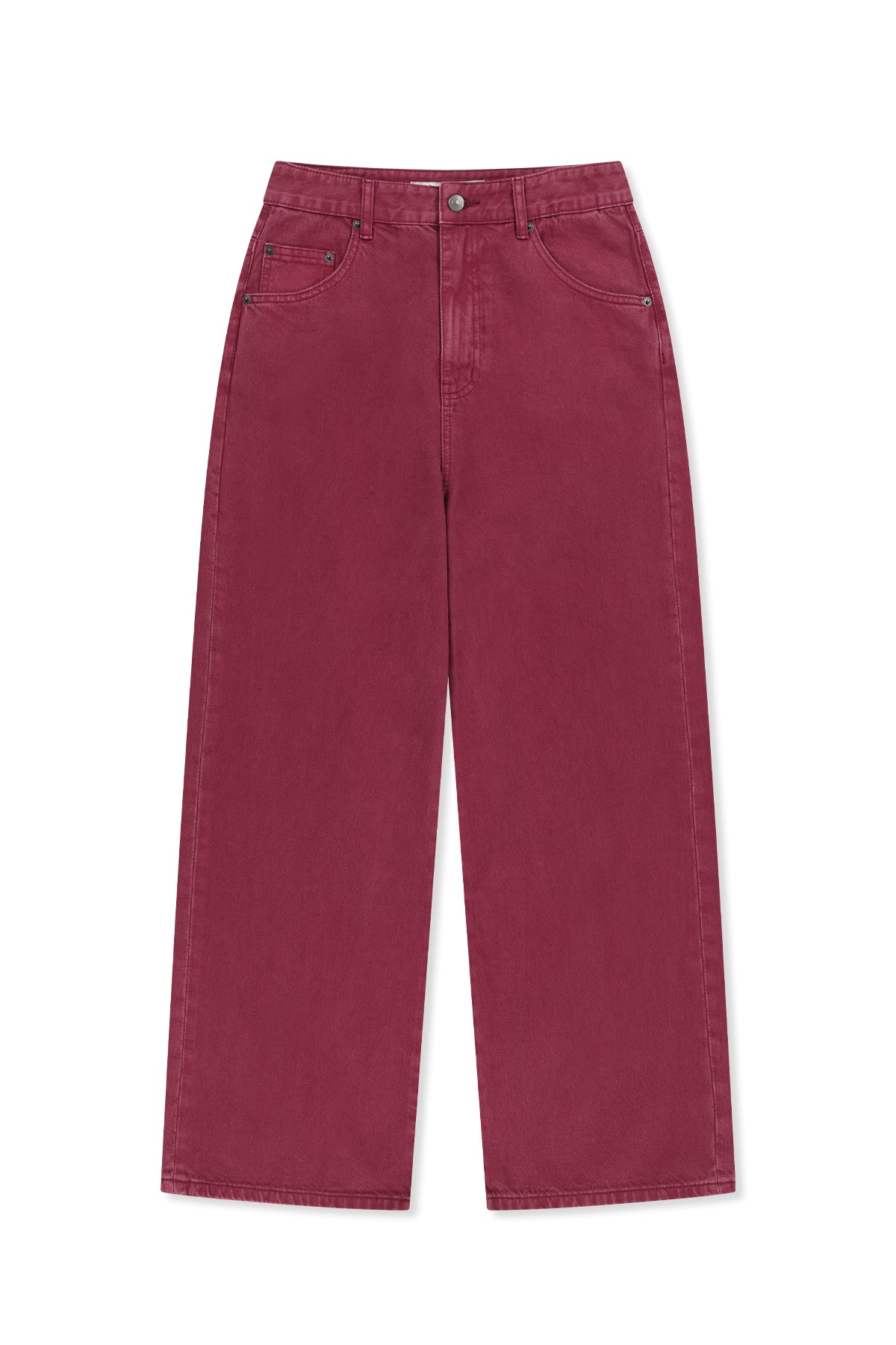 Matin Kim - Matin Waist Logo Wide Denim Pants (Purple) product image 1 | TRAB K-Fashion Australia