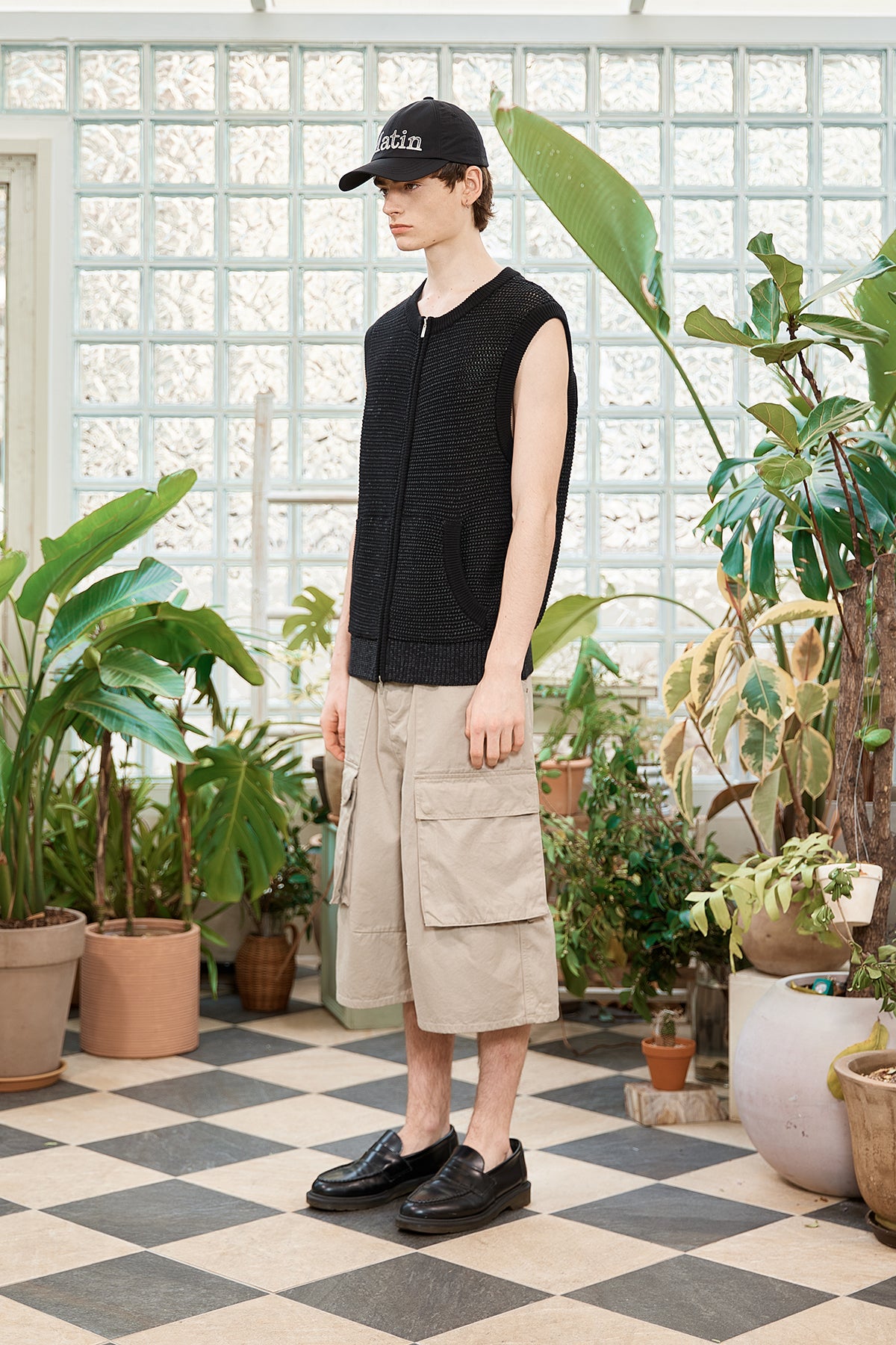 Matin Kim - Two Tone Mesh Knit Vest (Black) product image 7 | TRAB K-Fashion Australia