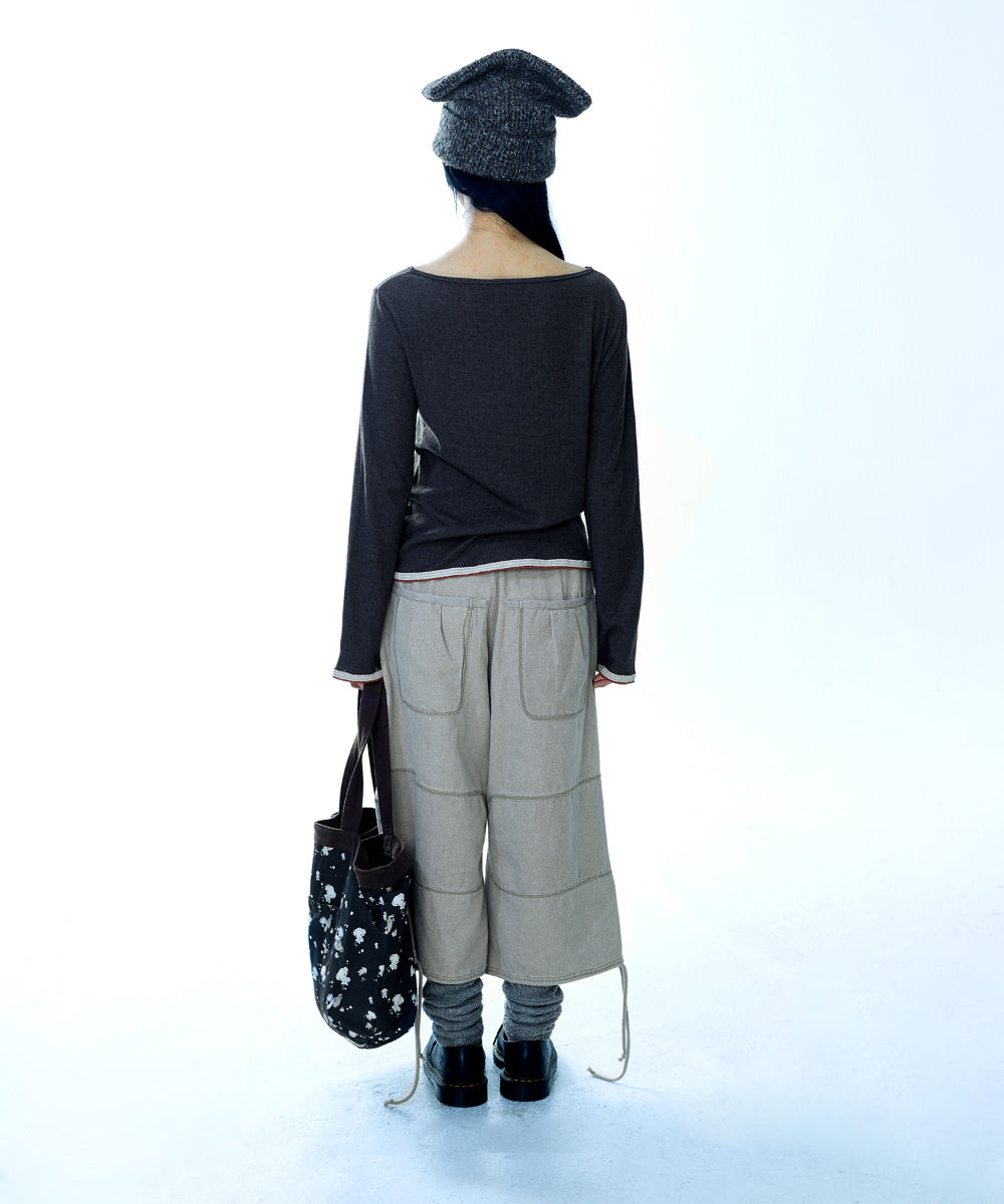 Coyseio - Oxford Zigzag Pants (Beige) product image 14 | TRAB K-Fashion Australia