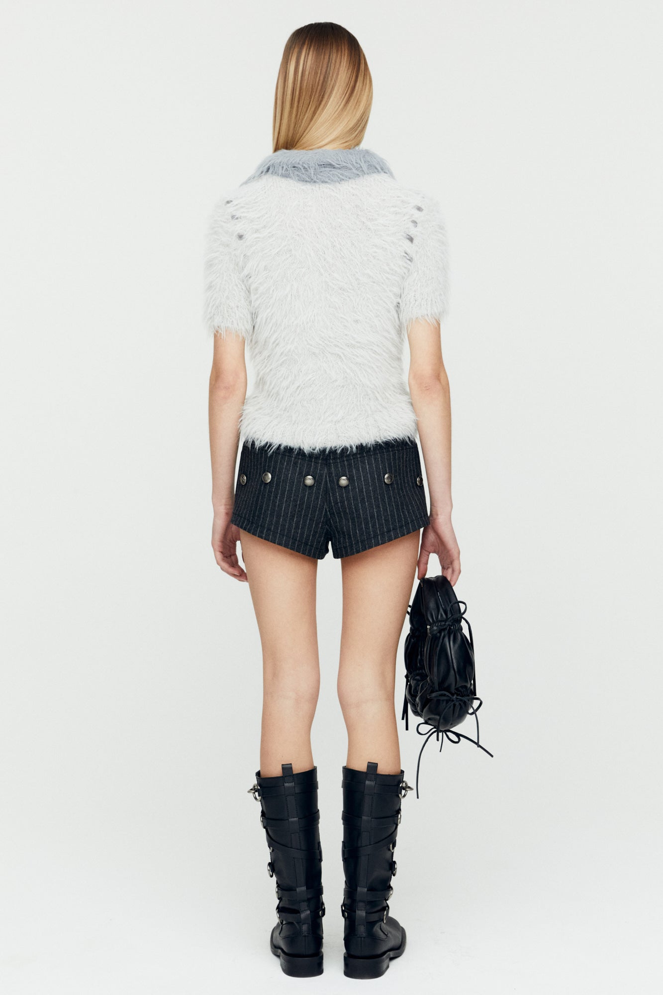 Andersson Bell - Bear Knit Polo Top (Grey) product image 2 | TRAB K-Fashion Australia