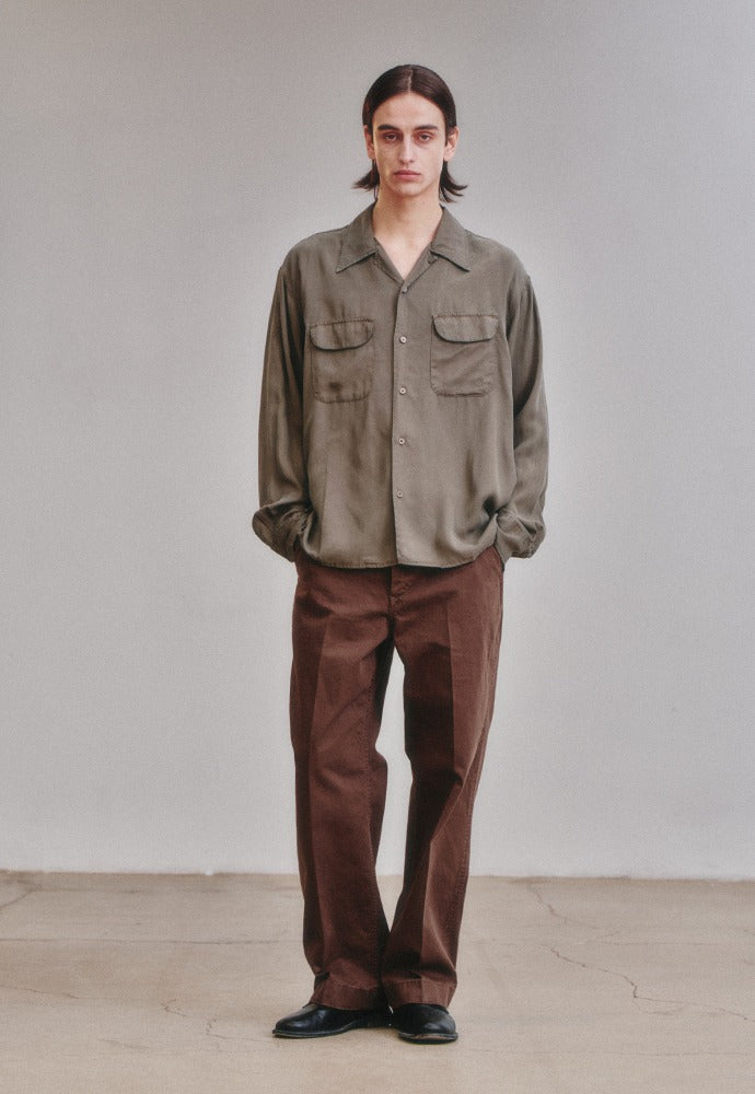 Art if acts - Tencel Two Pocket Shirt (Mud) product image 1 | TRAB K-Fashion Australia