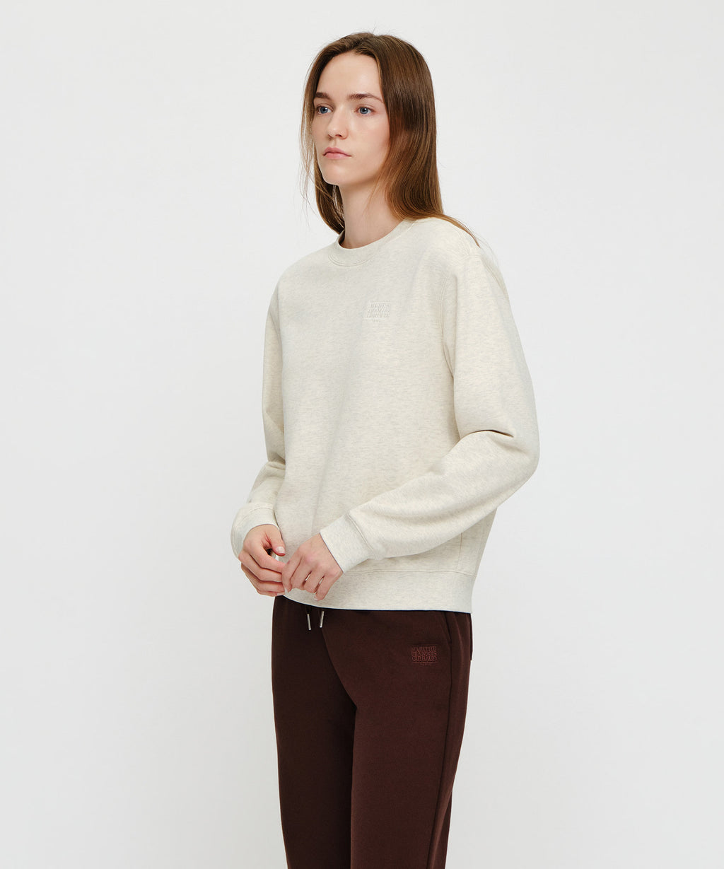 Marithe & Francois Girbaud - Small Classic Logo Sweatshirt (Oatmeal) product image 2 | TRAB K-Fashion Australia