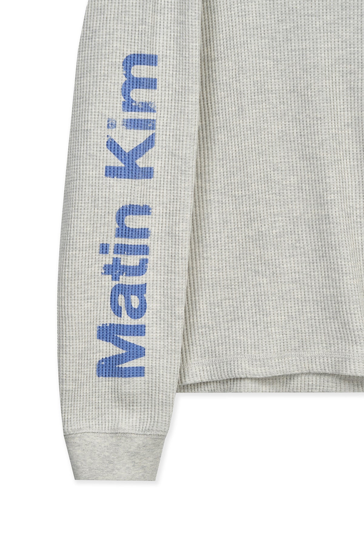 Matin Kim - Sleeve Logo Waffle Top (Ivory) product image 4 | TRAB K-Fashion Australia