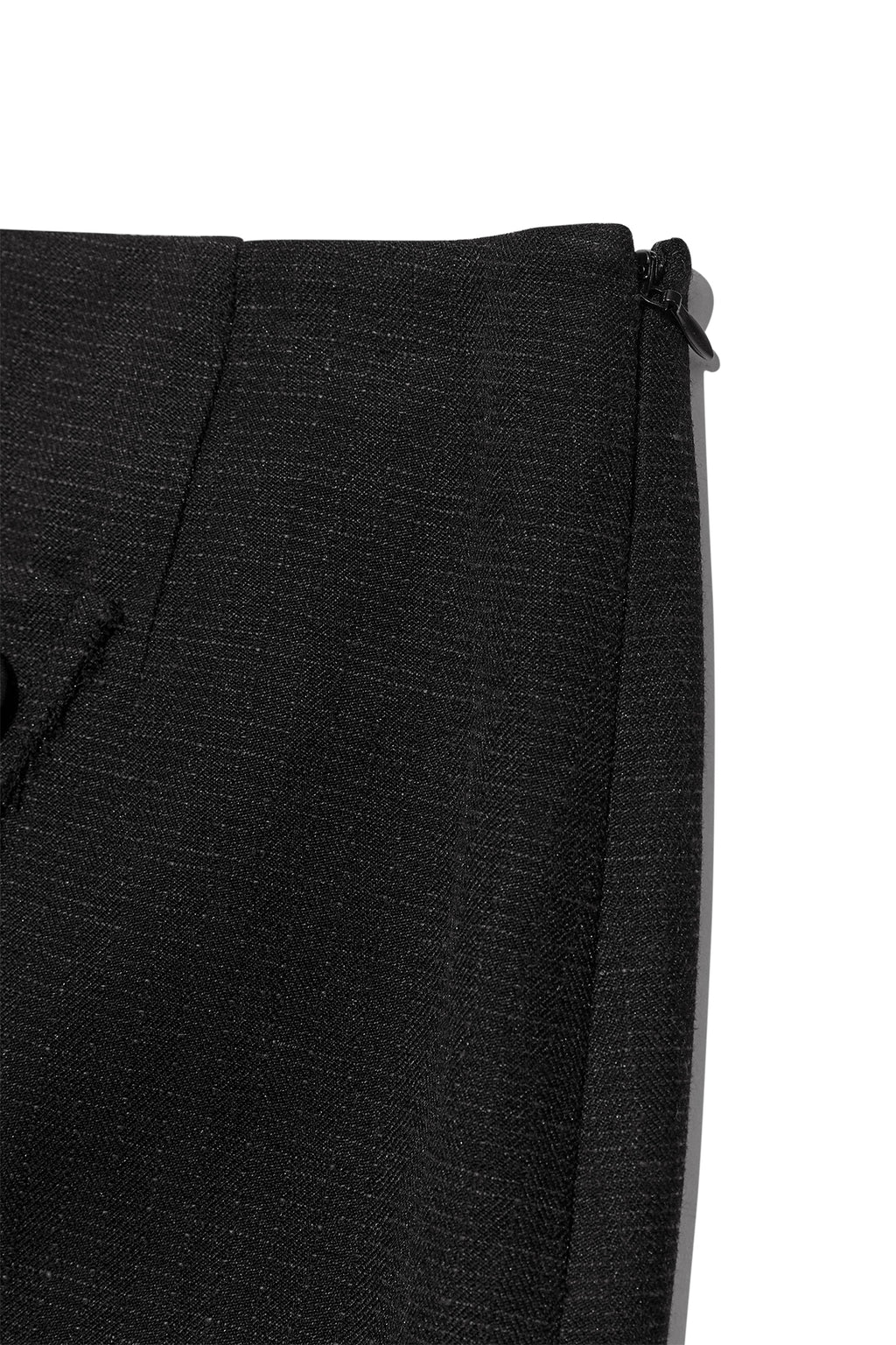 Matin Kim - Stripe Herringbone Wrap Mini Skirt (Black) product image 4 | TRAB K-Fashion Australia