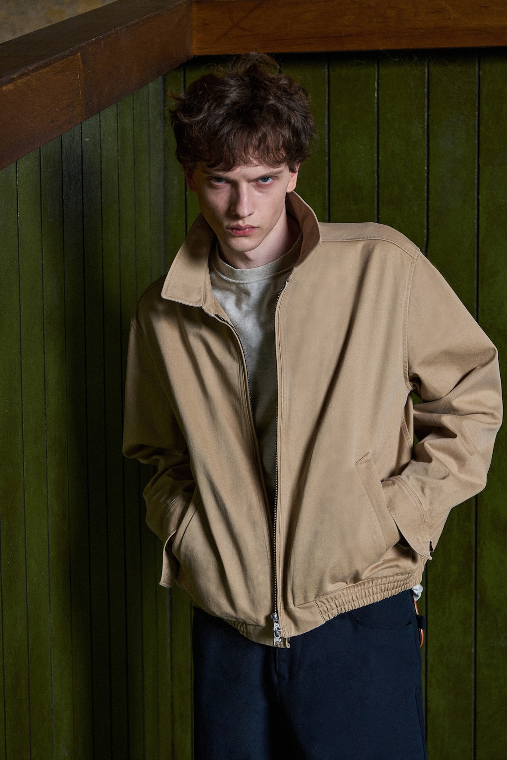 STU - Curved Cuff Jacket (Beige) product image 6 | TRAB K-Fashion Australia