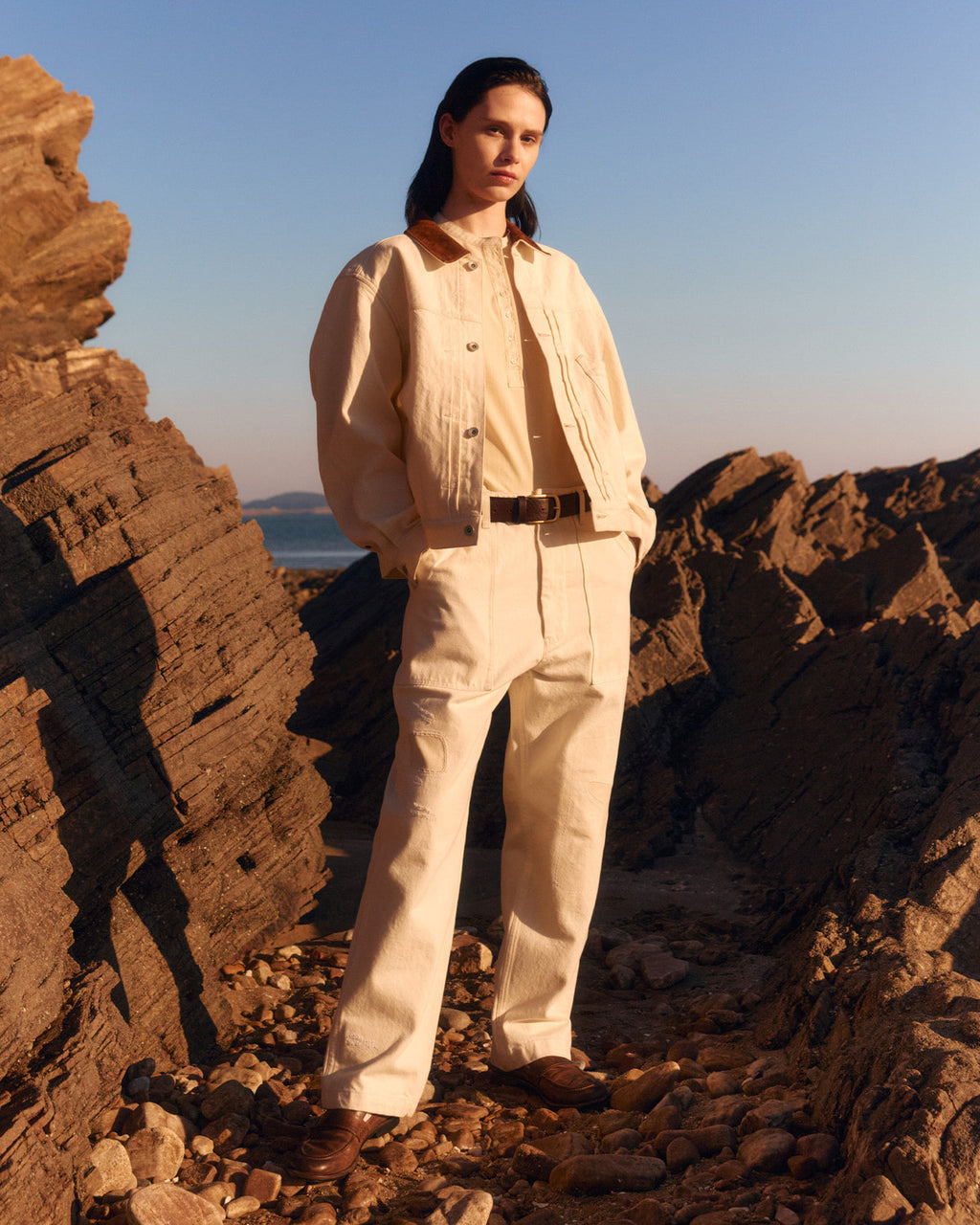 Eastlogue - Country Short Trucker Jacket (Ecru) product image 1 | TRAB K-Fashion Australia