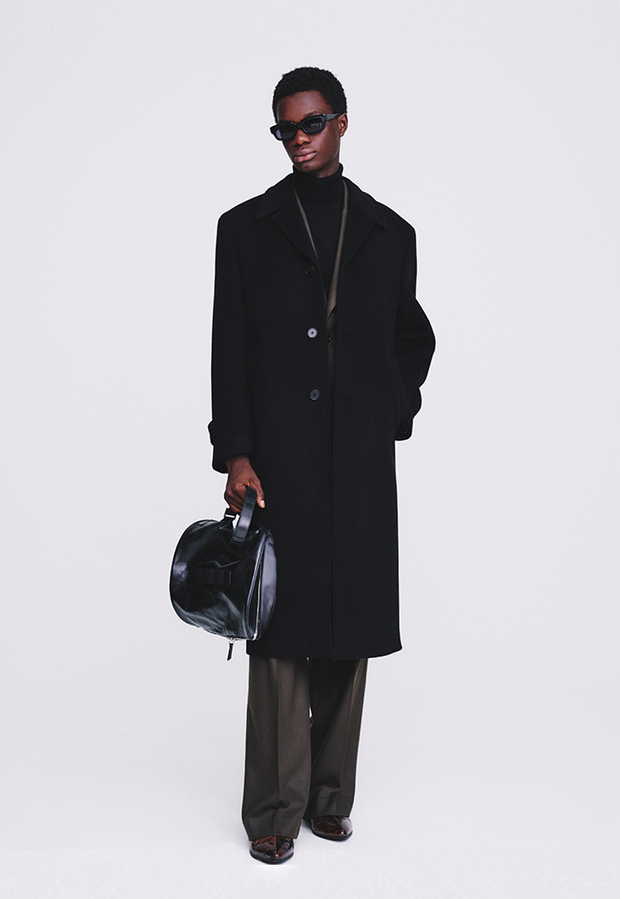 Tonywack - Cashmere Bal Collar Tailored Coat (Black) product image 3 | TRAB K-Fashion Australia