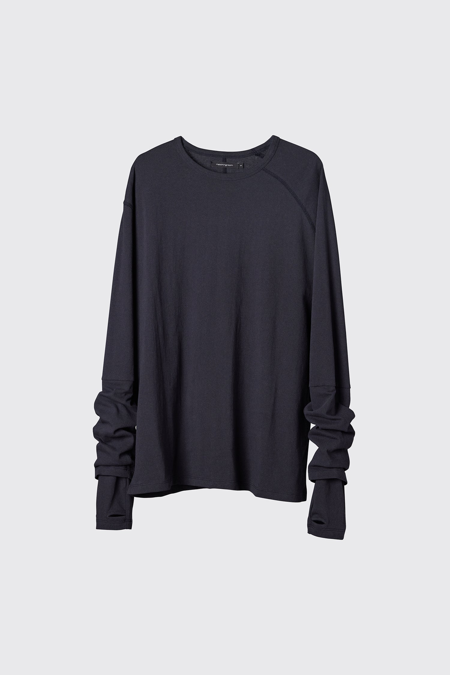Hatchingroom - Double Sleeve Tee Blue (Charcoal) product image 1 | TRAB K-Fashion Australia