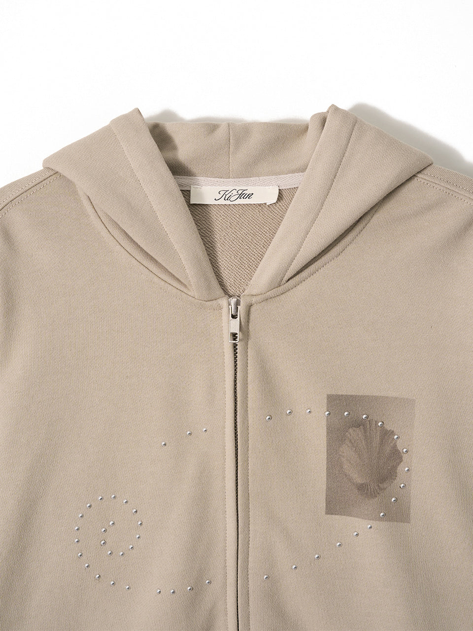 Kijun - Dusty Zip-Up Hoodie (Sand) product image 12 | TRAB K-Fashion Australia