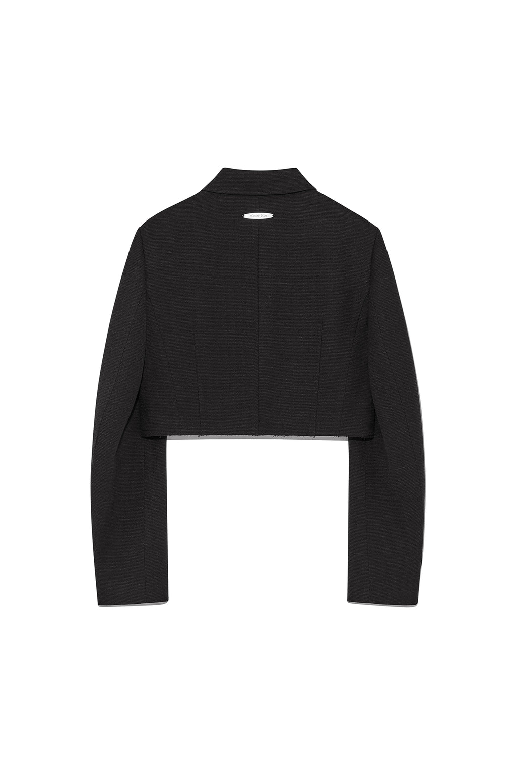 Matin Kim - Stripe Herringbone Pocket Crop Jacket (Black) product image 2 | TRAB K-Fashion Australia