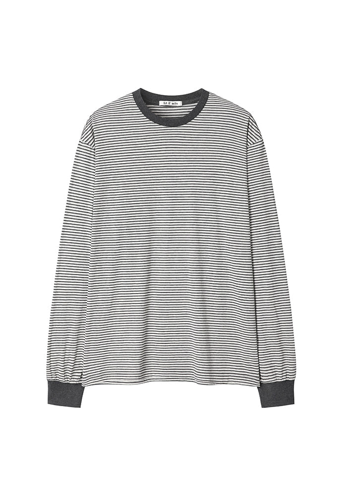 Art if acts - Washed Stripe Long Sleeve (Wood) product image 6 | TRAB K-Fashion Australia
