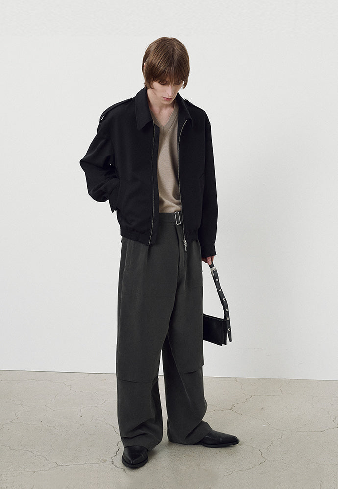 Tonywack - Wool Twill Epaulet Blouson (Midnight) product image 1 | TRAB K-Fashion Australia