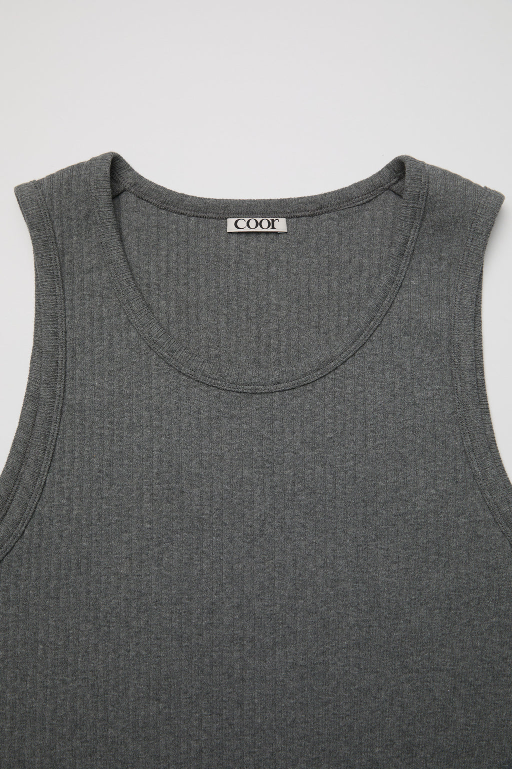 Coor - Scoop-Neck Ribbed Sleeveless (Melange Gray) product image 5 | TRAB K-Fashion Australia