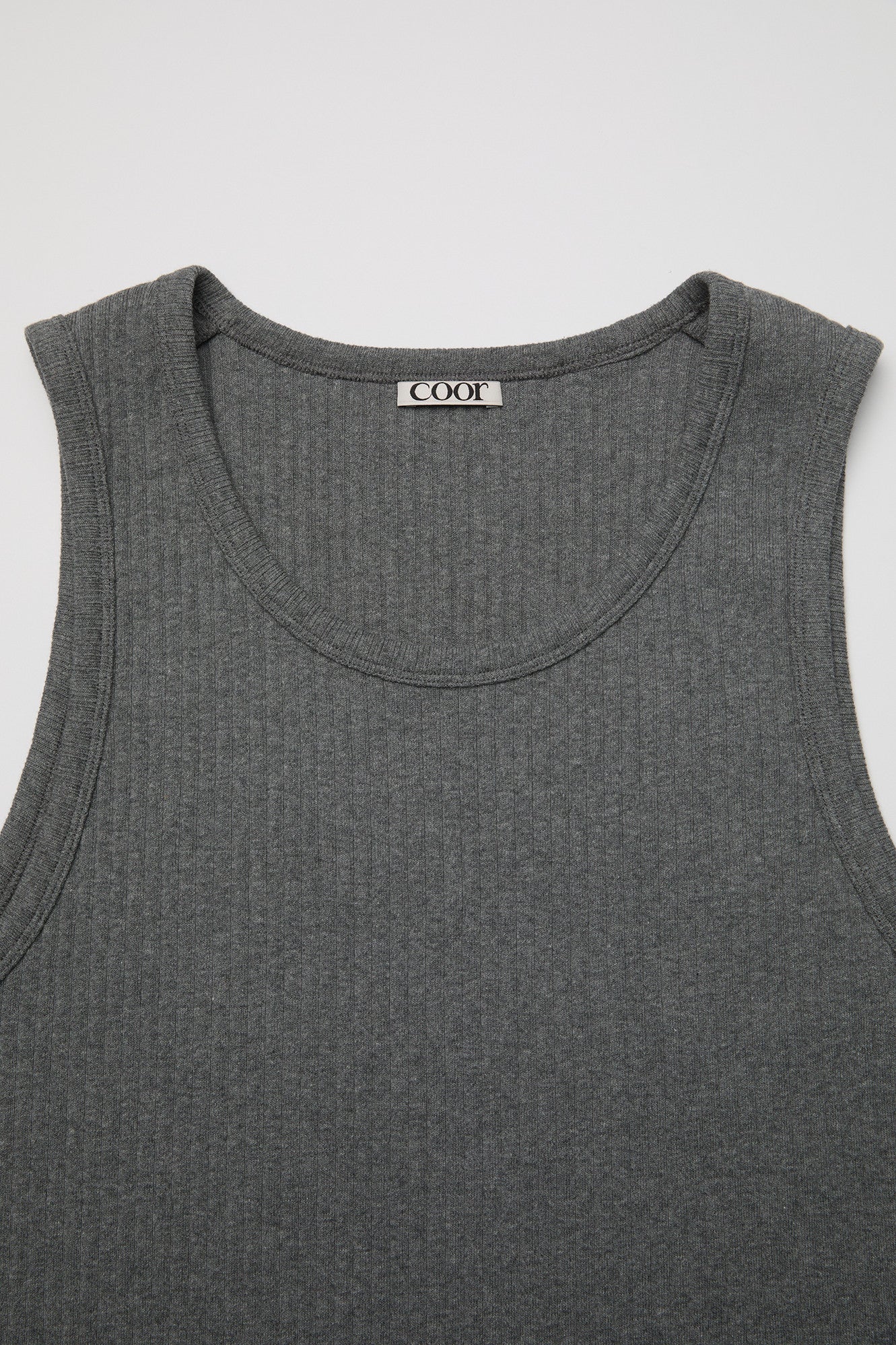 Coor - Scoop-Neck Ribbed Sleeveless (Melange Gray) product image 5 | TRAB K-Fashion Australia