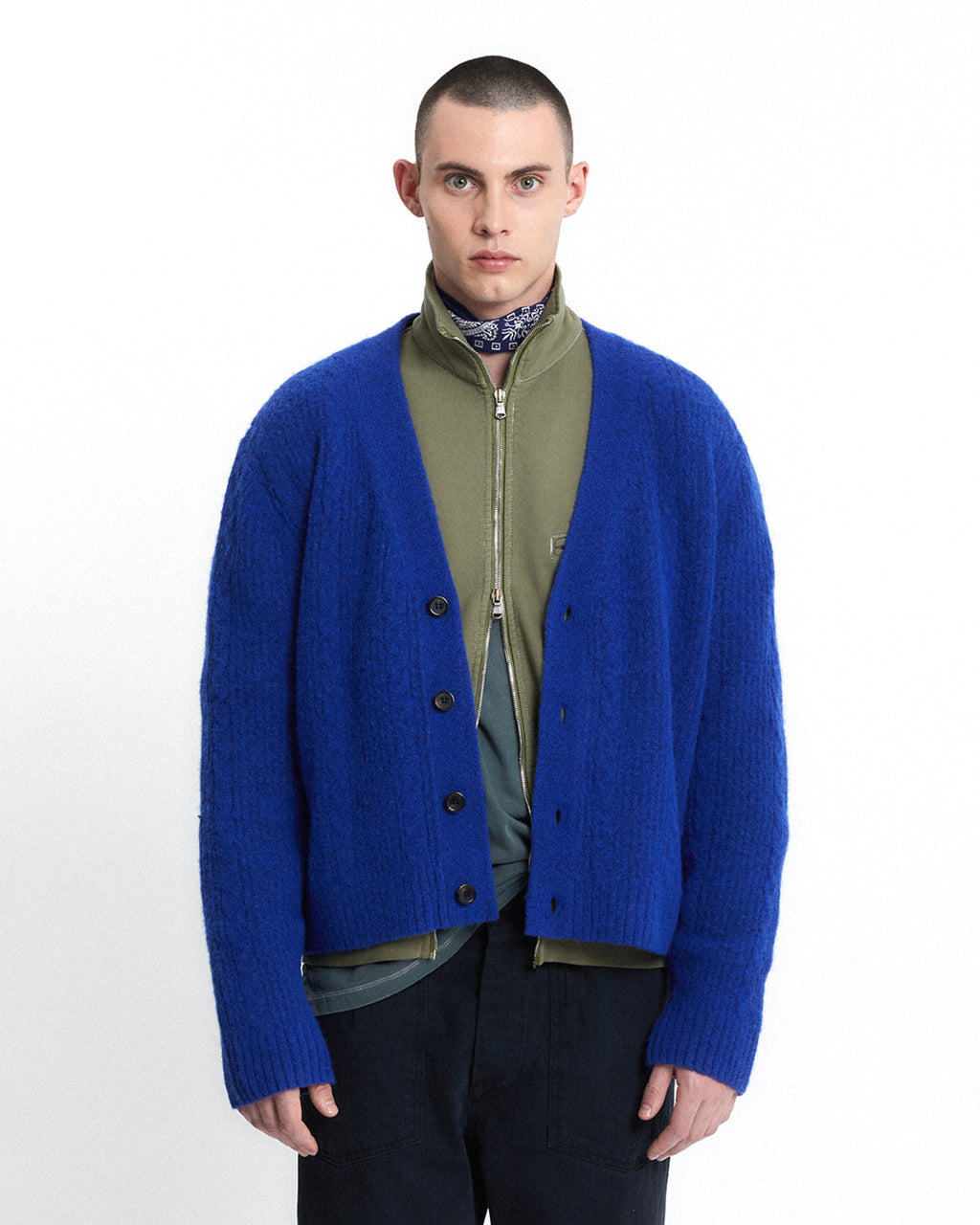 Eastlogue - Cozy Cable Cardigan (Royal Blue) product image 2 | TRAB K-Fashion Australia