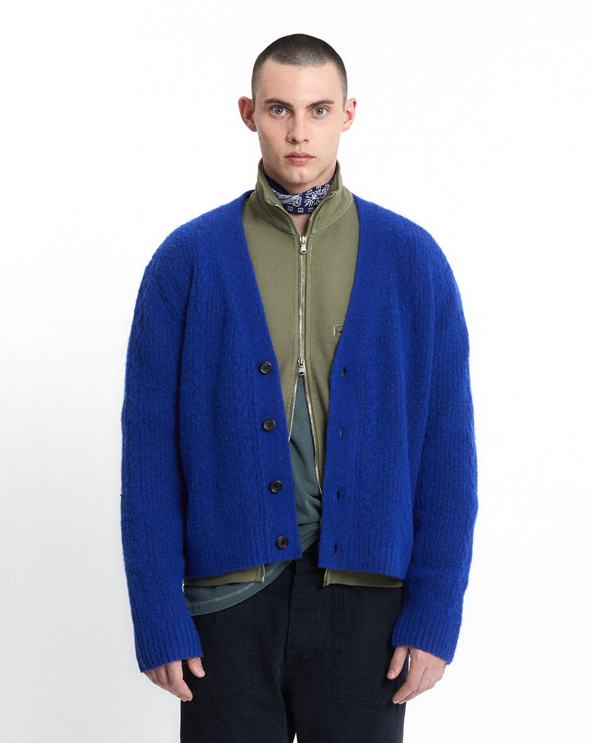Eastlogue - Cozy Cable Cardigan (Royal Blue) product image 2 | TRAB K-Fashion Australia