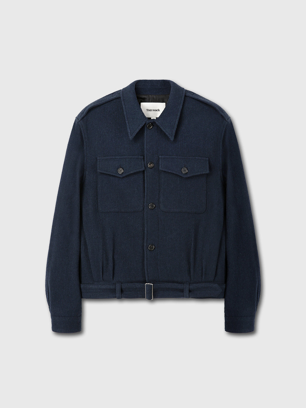 Tonywack - Wool Bouclé Officer Jacket (Navy Teal) product image 9 | TRAB K-Fashion Australia