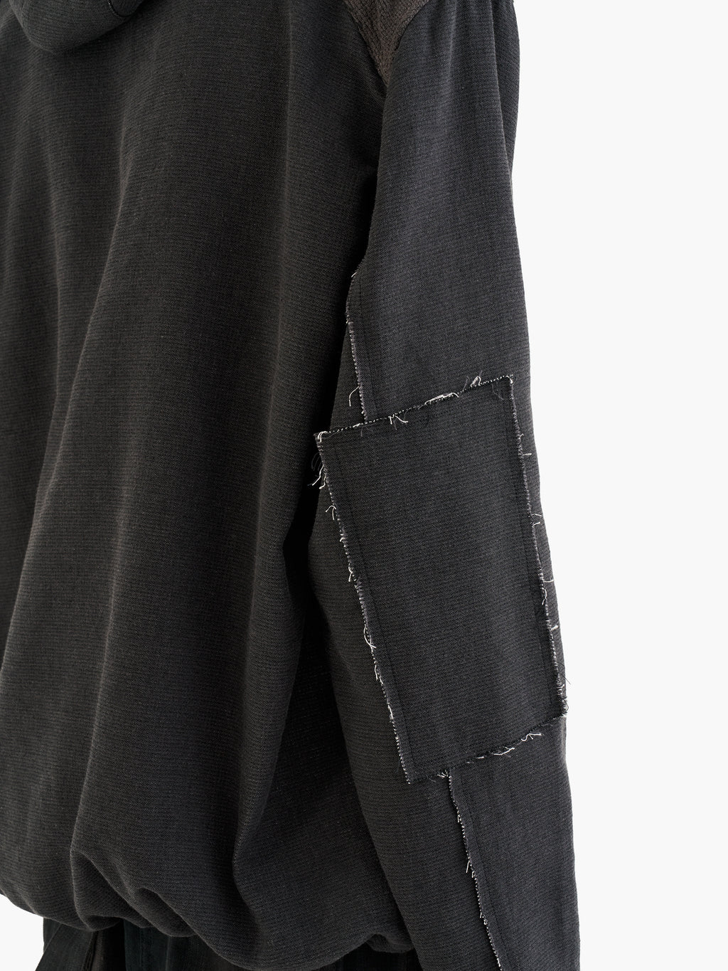 Jiyong Kim - Sun-Bleached Raw Edged Anorak (Black) product image 6 | TRAB K-Fashion Australia