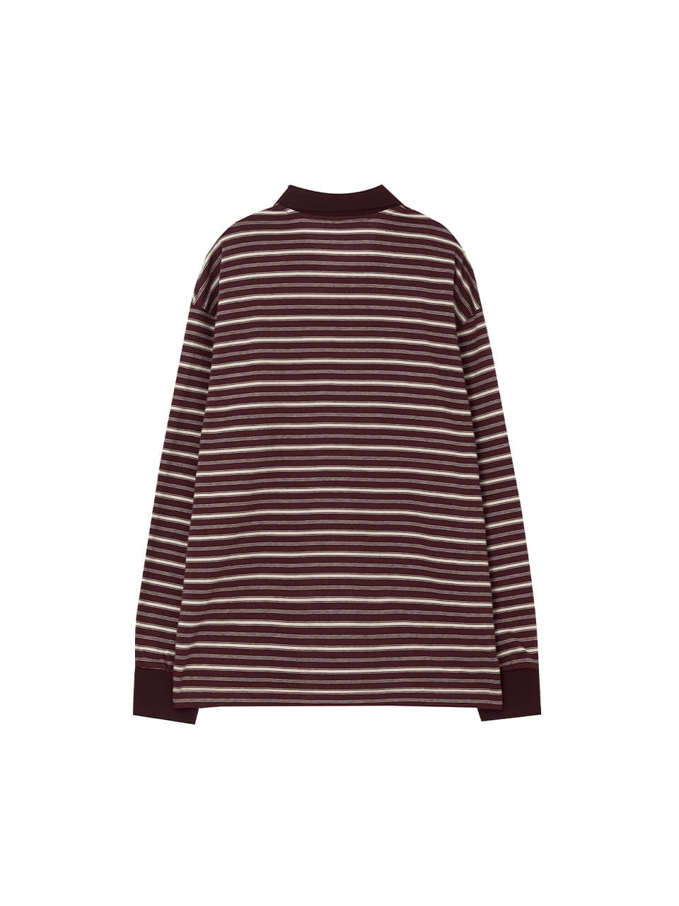 Kijun - Striped Polo Shirt (Burgundy) product image 12 | TRAB K-Fashion Australia