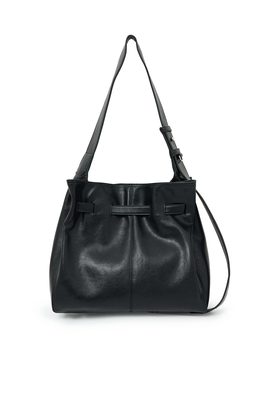 Matin Kim - Belted Volunn Mid Bucket Bag (Black) product image 3 | TRAB K-Fashion Australia