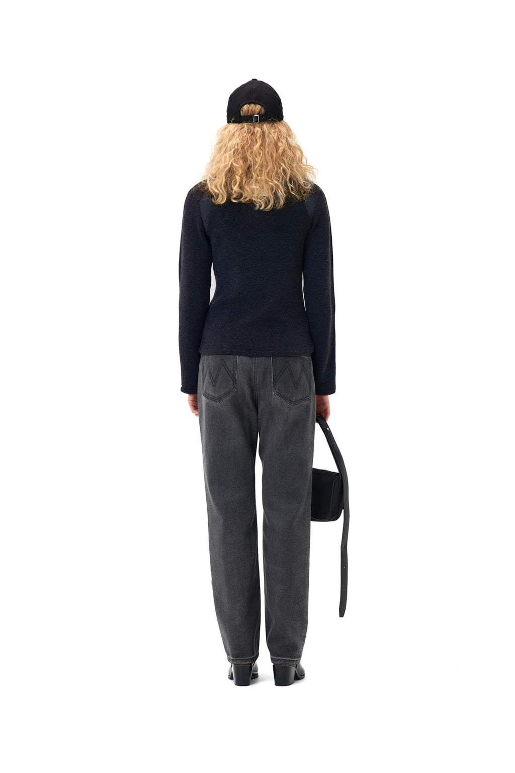 Matin Kim - Coating Washed Denim Pants (Black) product image 7 | TRAB K-Fashion Australia