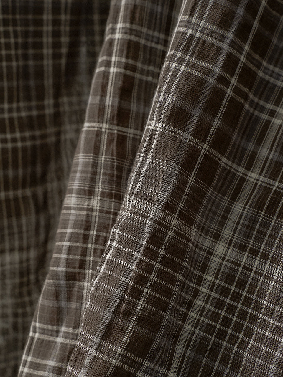 Kijun - Sheer Check Shirt (Brown) product image 11 | TRAB K-Fashion Australia