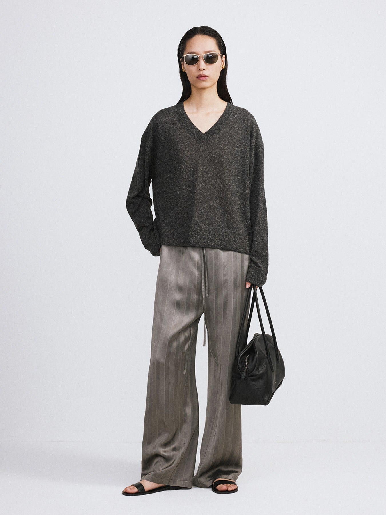 Recto - Silky Lounge Pants (Midnight Grey) product image 1 | TRAB K-Fashion Australia